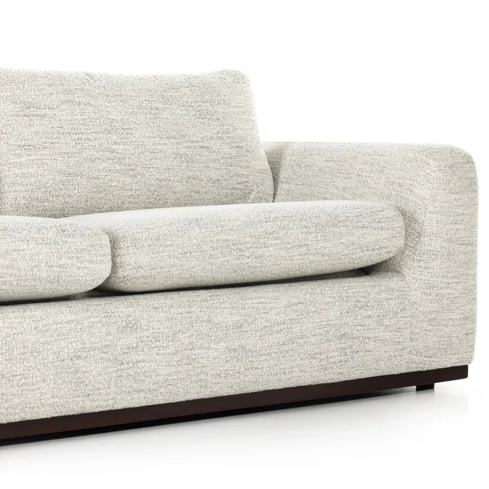 Meddie 88.5" Sofa Bed - Off White, Rosa Morada Wood