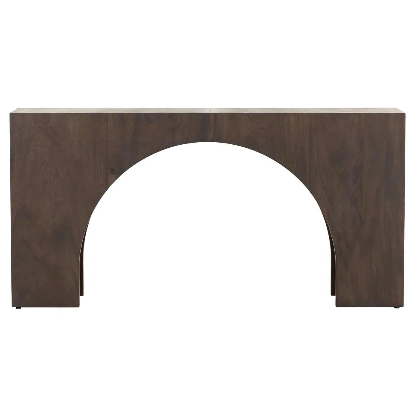 Medina Rectangular Arched Console Table - Brown, Wood