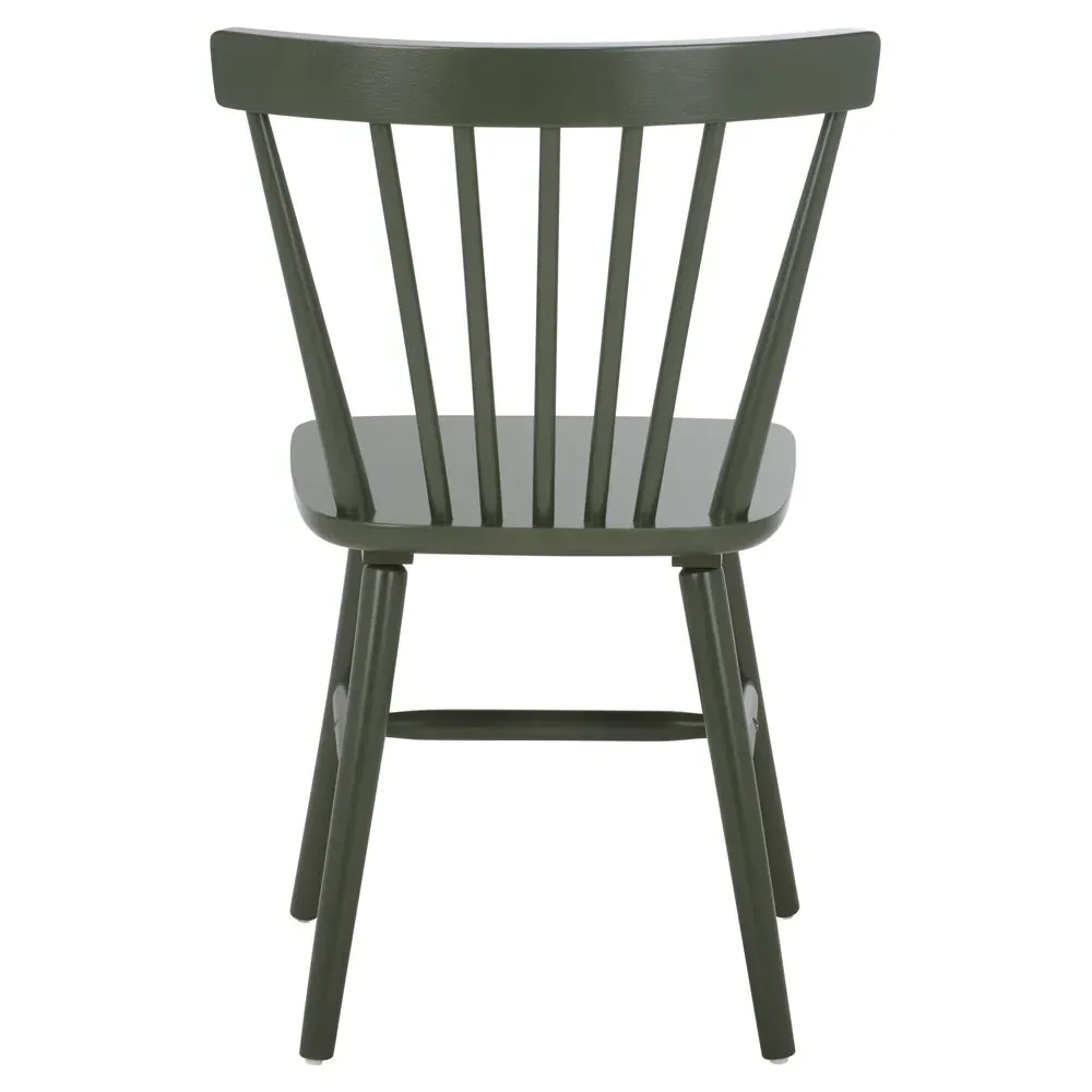 Megan Spindle Dining Chair Set of 2 - Olive Green, Rubberwood