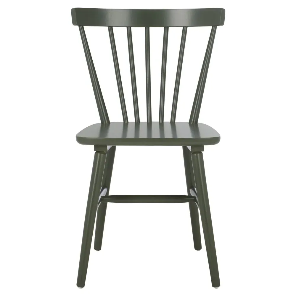 Megan Spindle Dining Chair Set of 2 - Olive Green, Rubberwood image