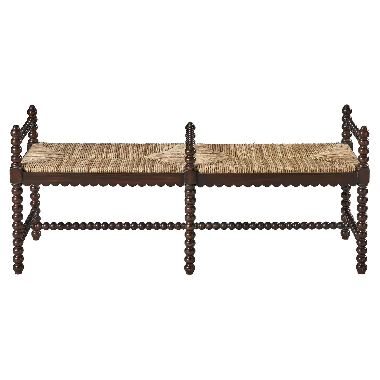 Meilani Long Entryway Bench - Black, Mahogany image