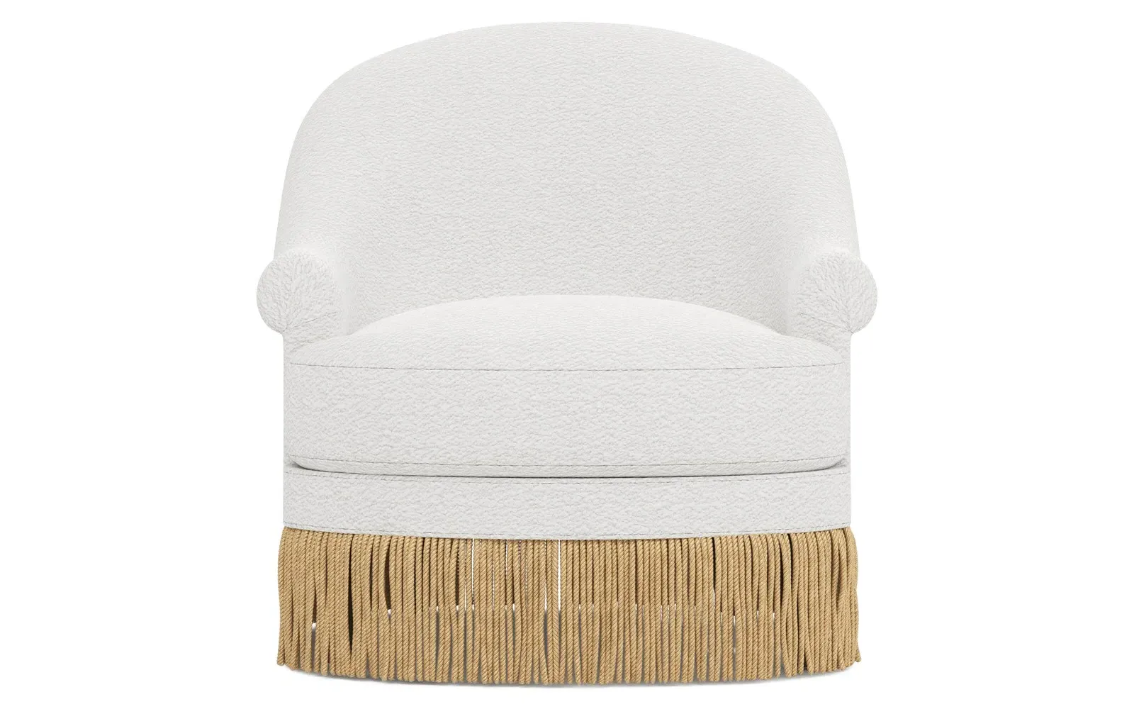 Meilani Swivel Glider Chair - White Lamb