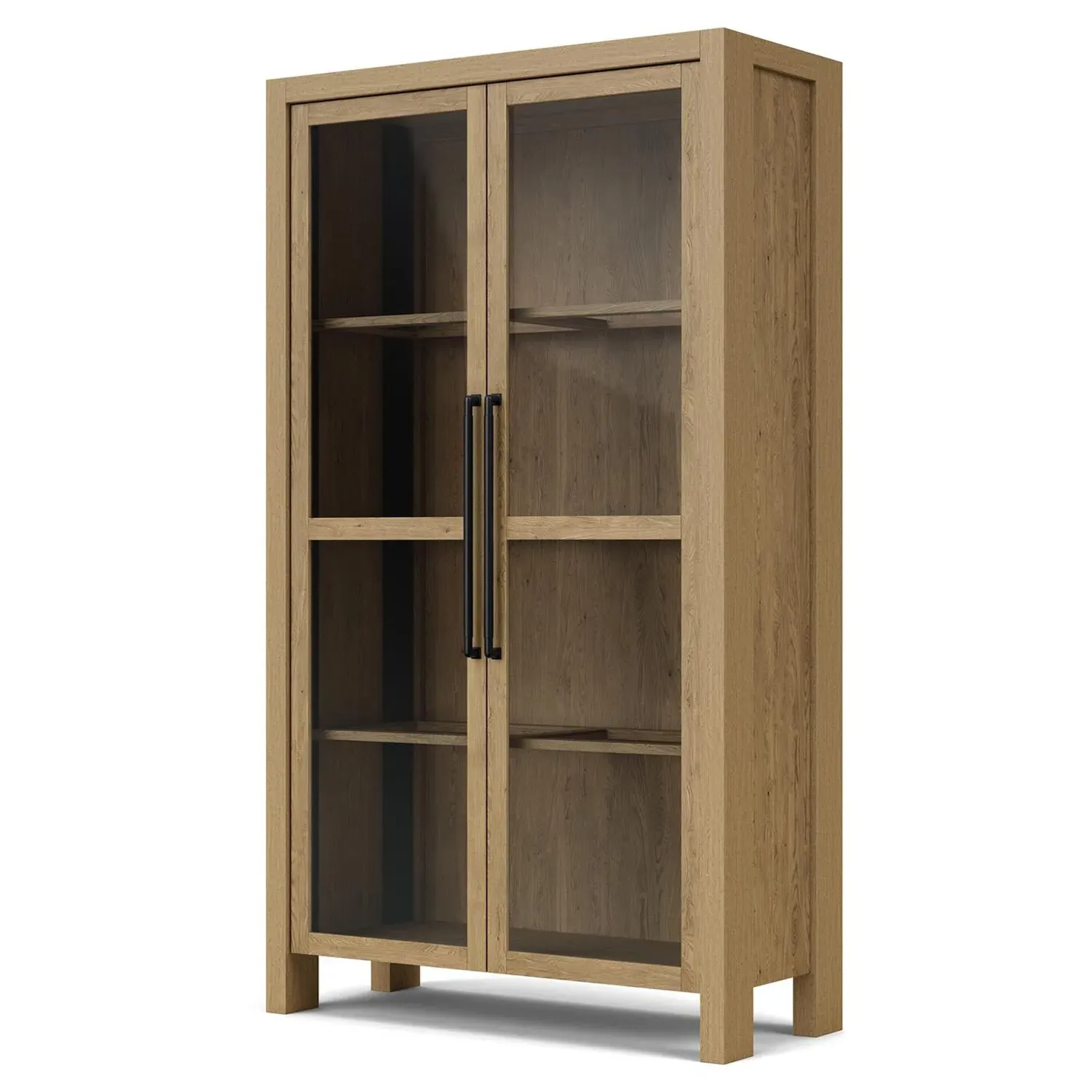 Melanie Display Case - Brown, Oak