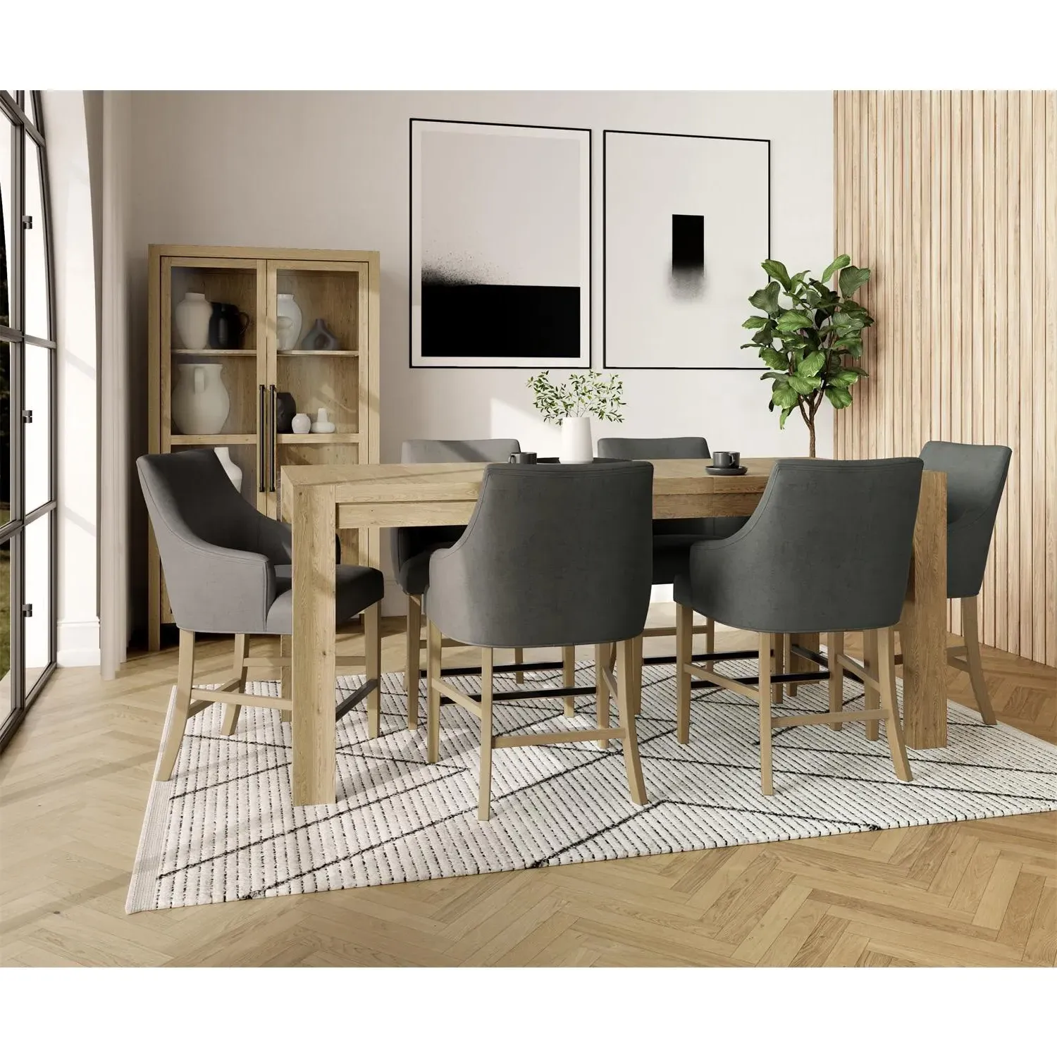 Melanie Display Case - Brown, Oak