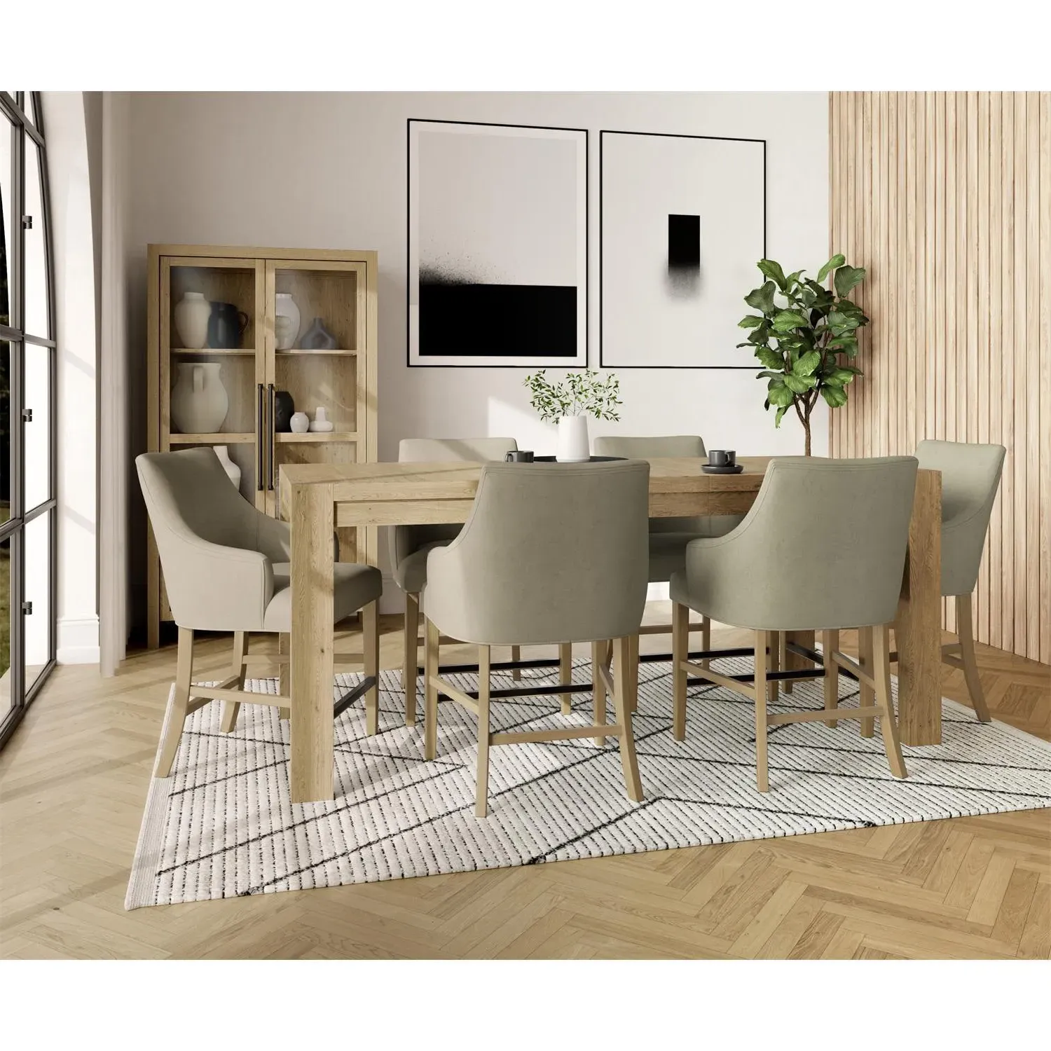 Melanie Display Case - Brown, Oak