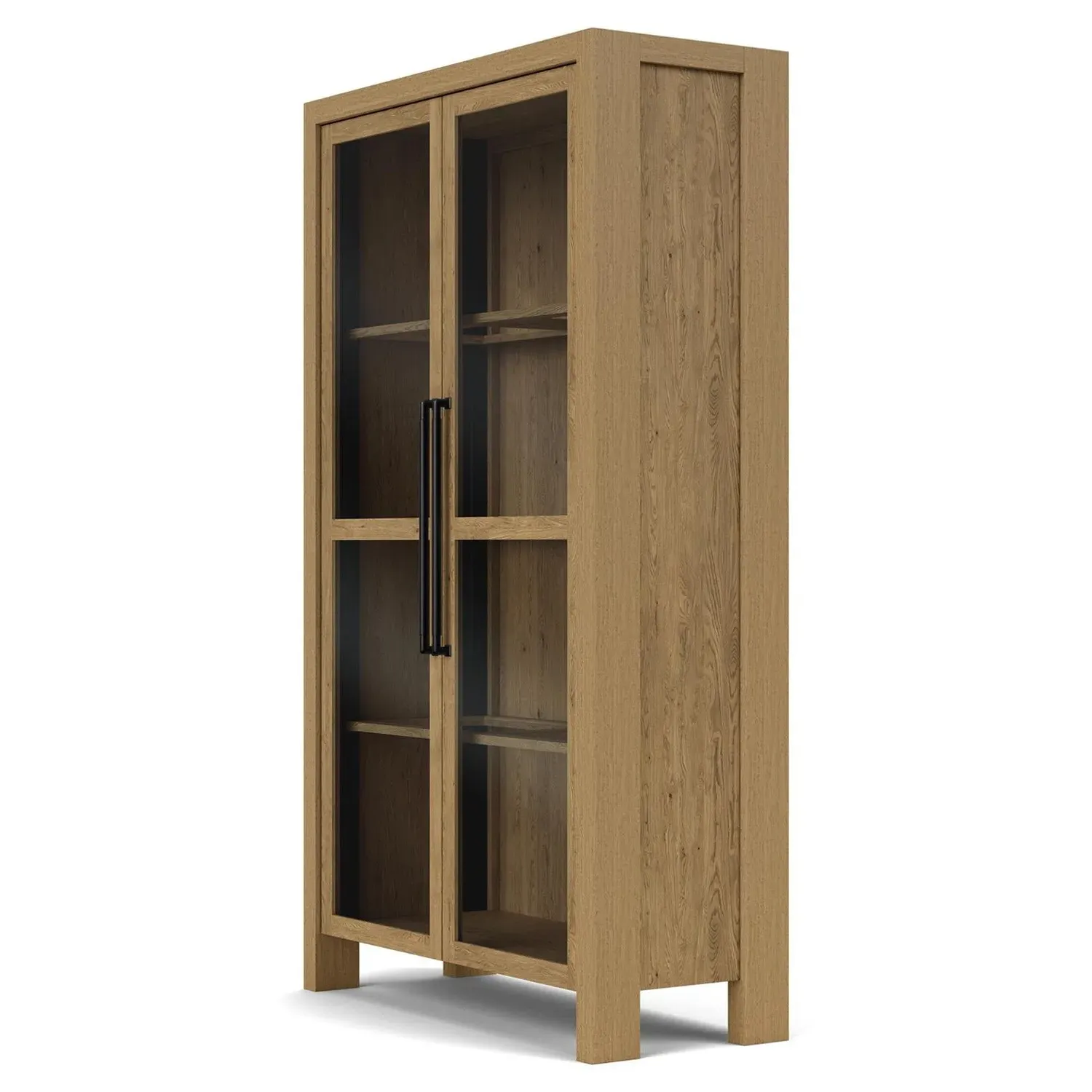 Melanie Display Case - Brown, Oak