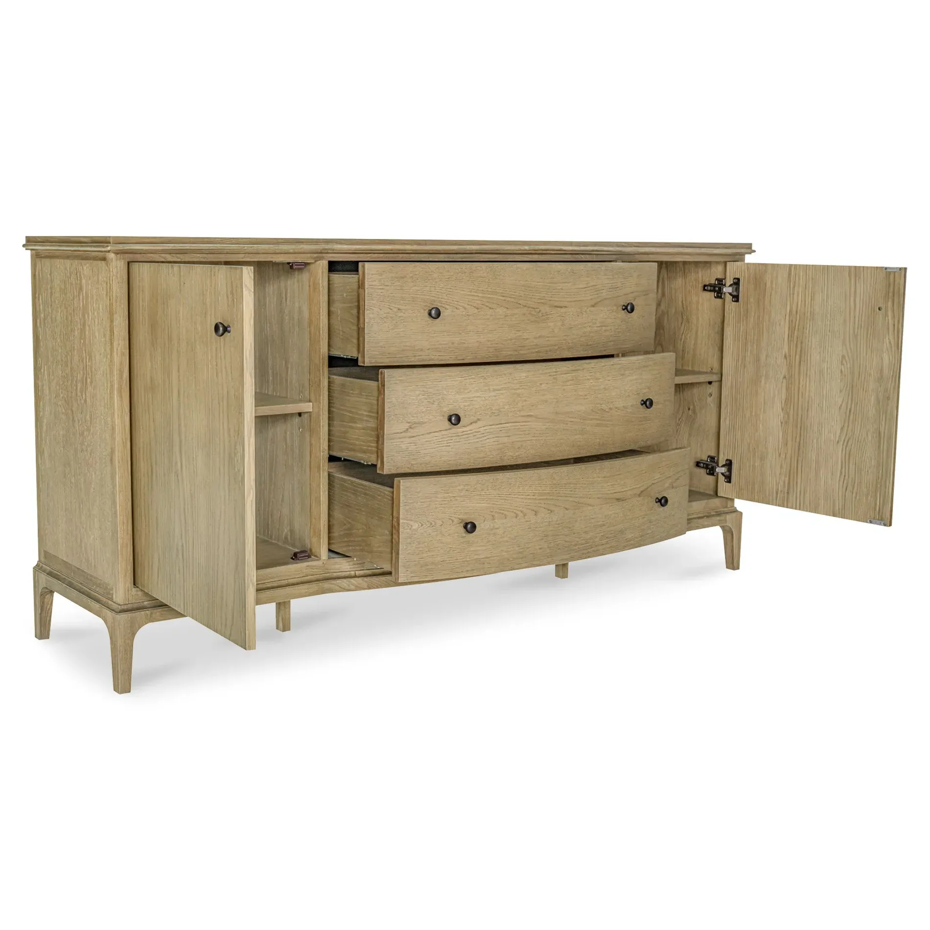 Melanie Media Cabinet - Brown, Oak