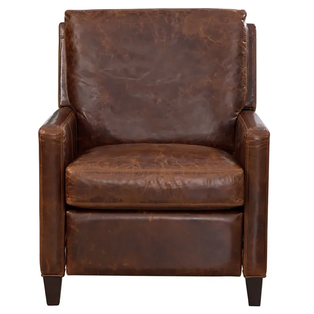 Melanie Power Recliner Chair - Brown, Leather