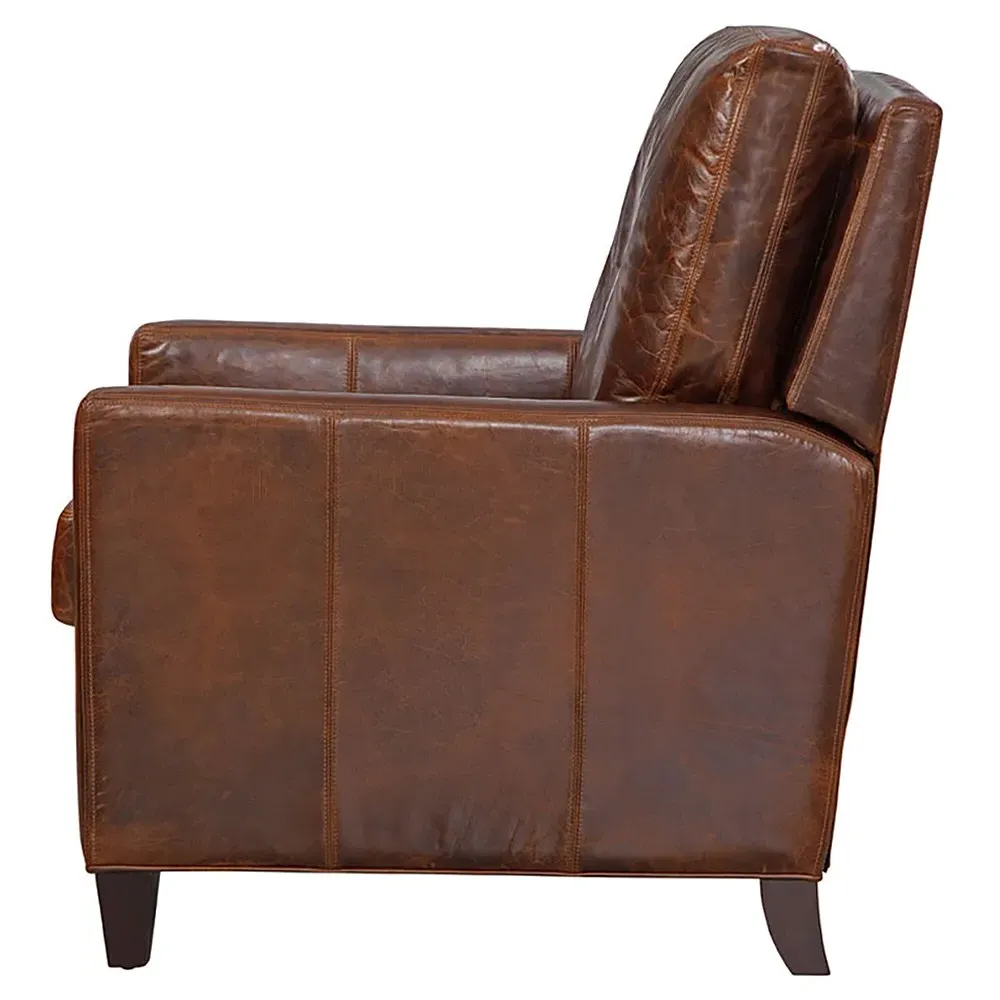 Melanie Power Recliner Chair - Brown, Leather