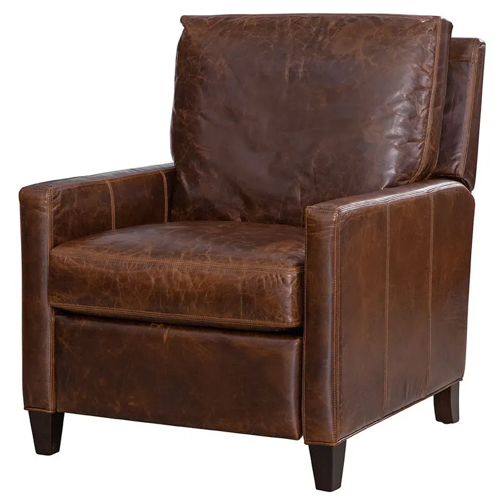 Melanie Power Recliner Chair - Brown, Leather image
