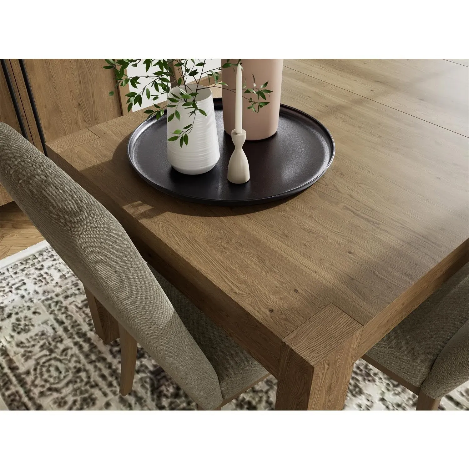 Melanie Rectangular Extendable Dining Table - Brown, Oak