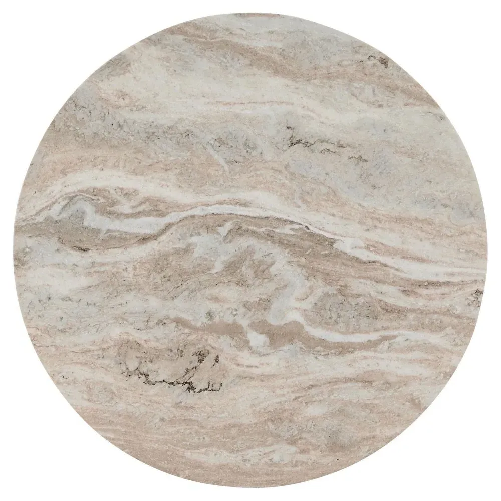 Melanie Round Coffee Table - Rusty Grey, Marble