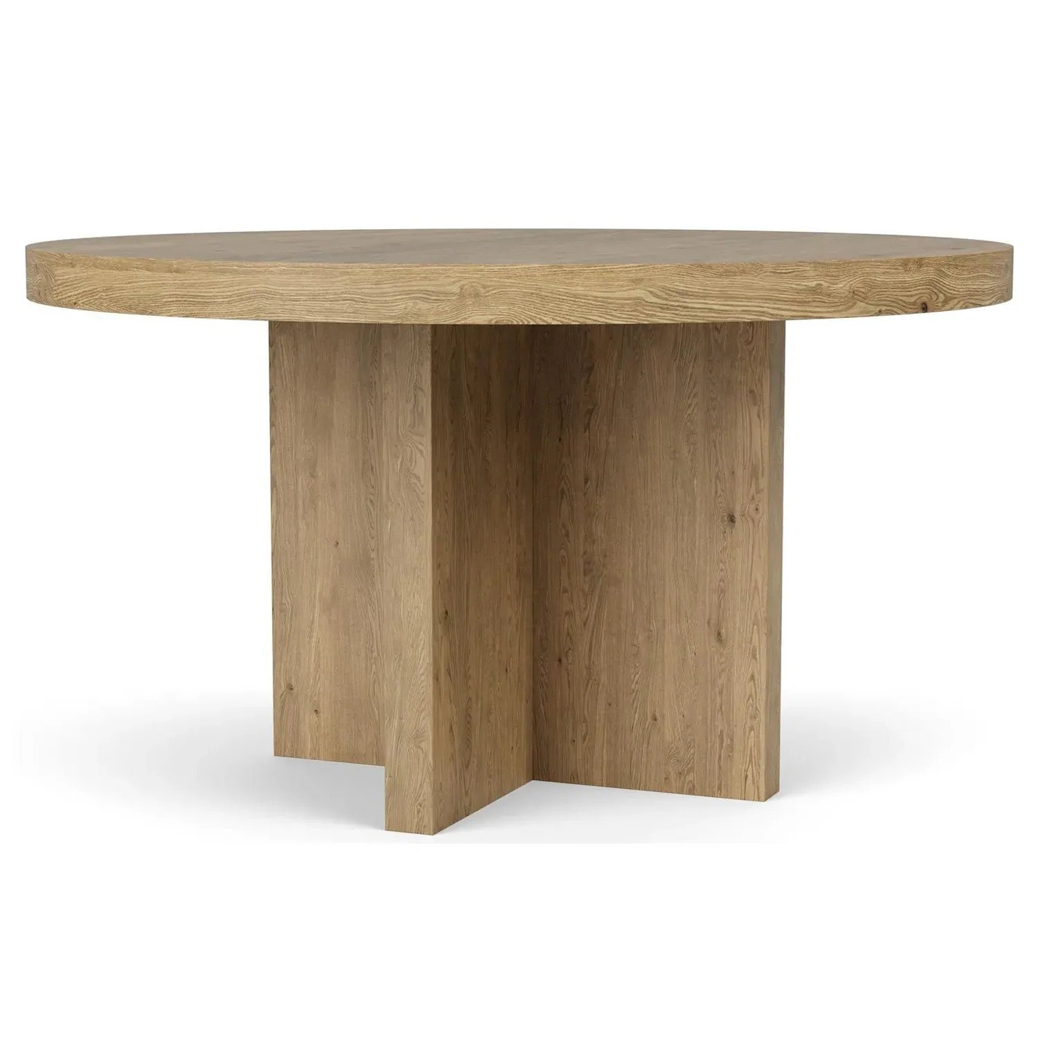 Melanie Round Dining Table - Brown, Oak