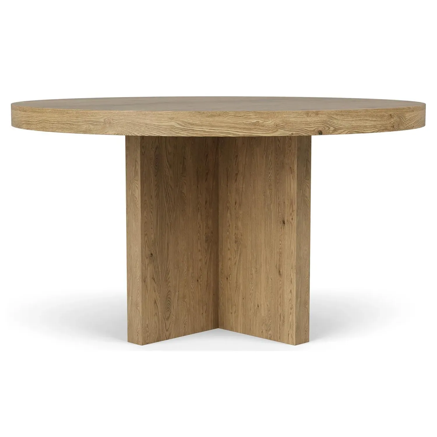 Melanie Round Dining Table - Brown, Oak
