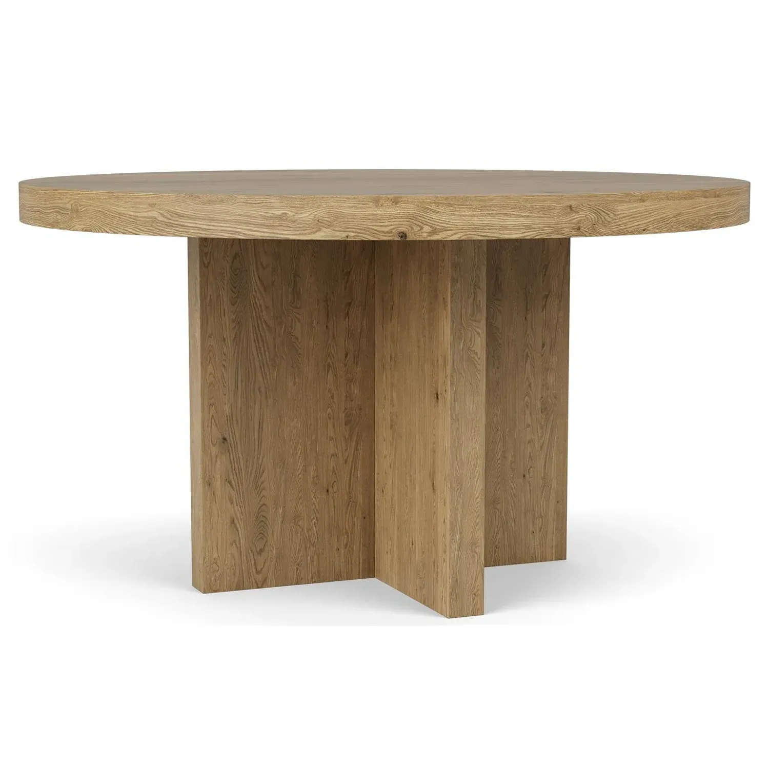 Melanie Round Dining Table - Brown, Oak