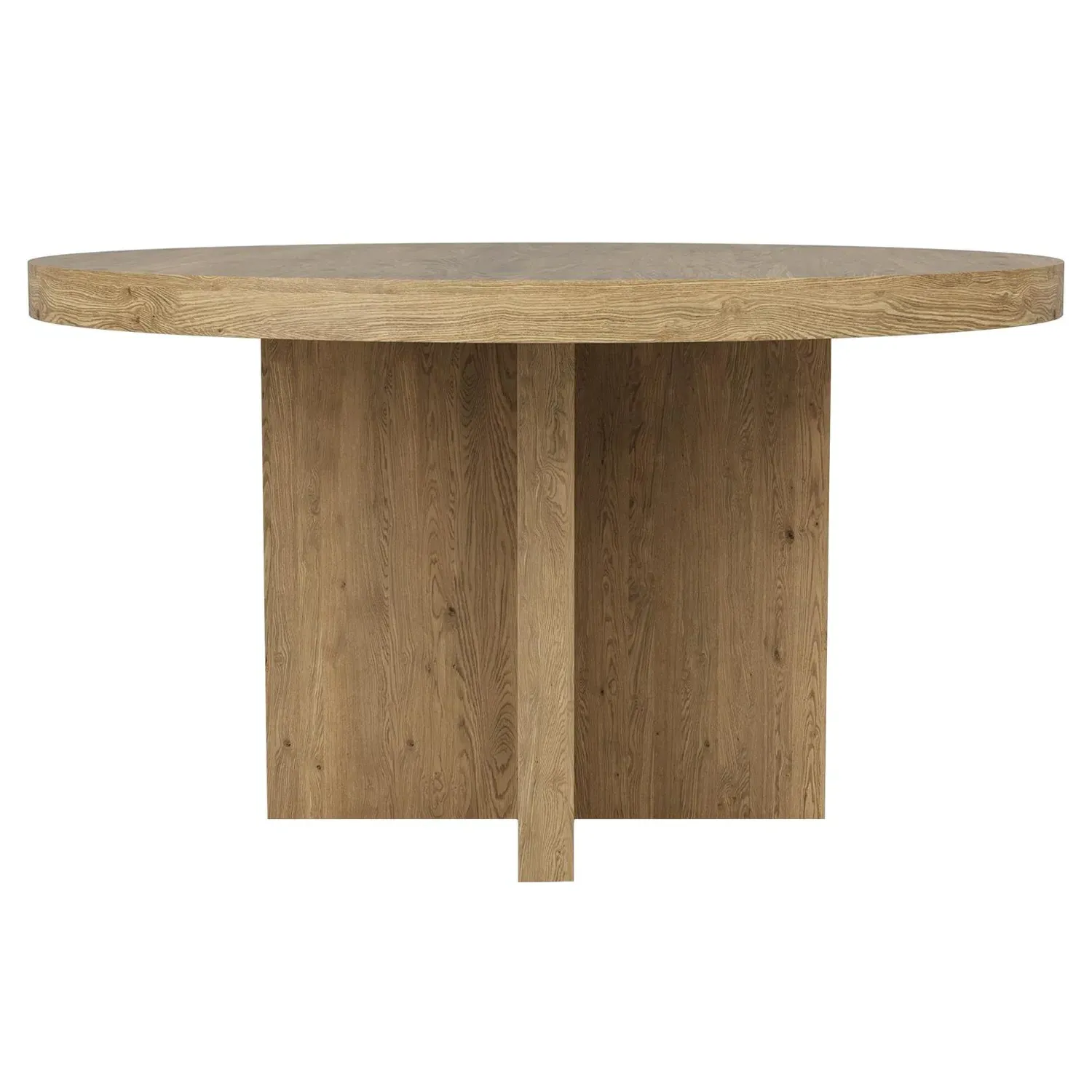 Melanie Round Dining Table - Brown, Oak