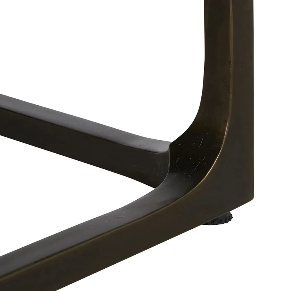 Melanie Square Ottoman - White, Hair On Hide