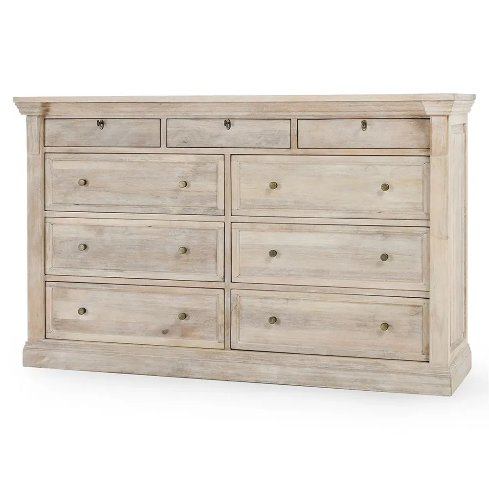 Melany Dresser - White Wash, Mango Wood