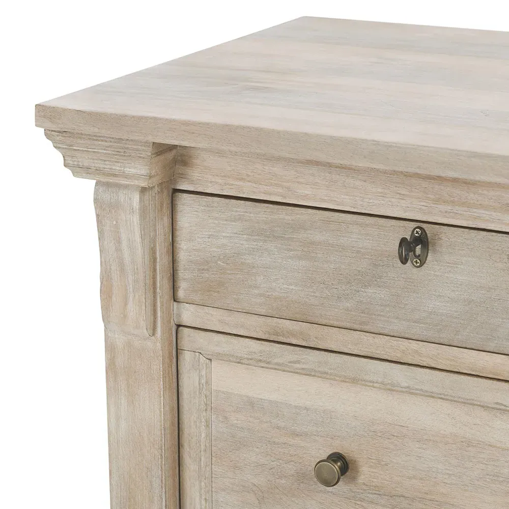 Melany Dresser - White Wash, Mango Wood