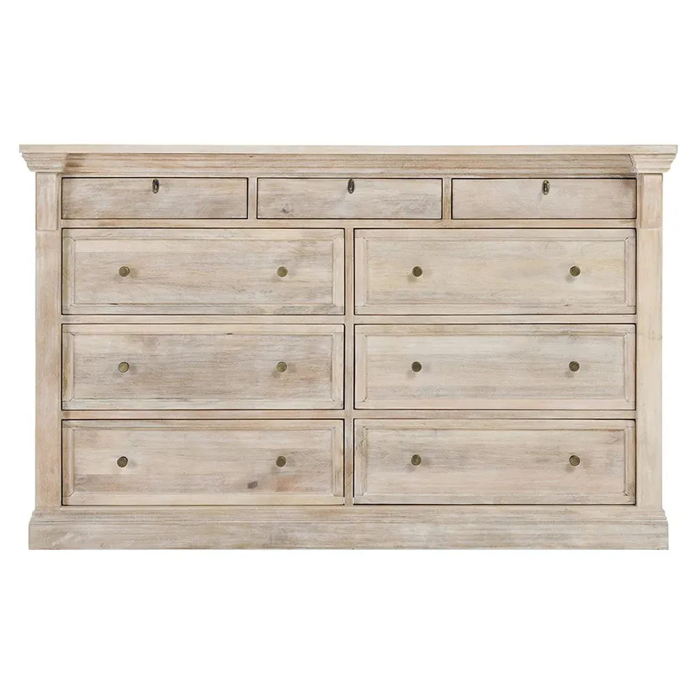 Melany Dresser - White Wash, Mango Wood