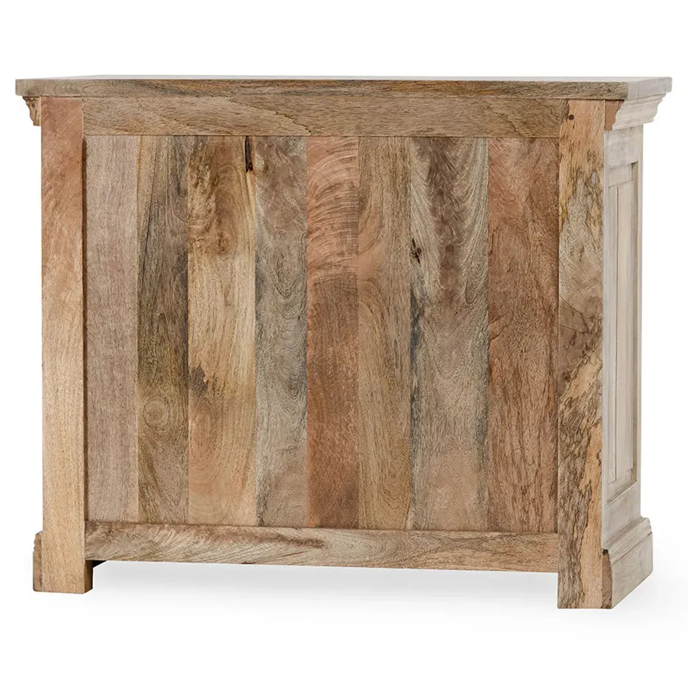 Melany Nightstand - White Wash, Mango Wood