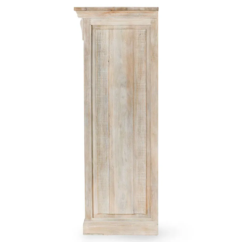 Melany Tall Chest - White Wash, Mango Wood