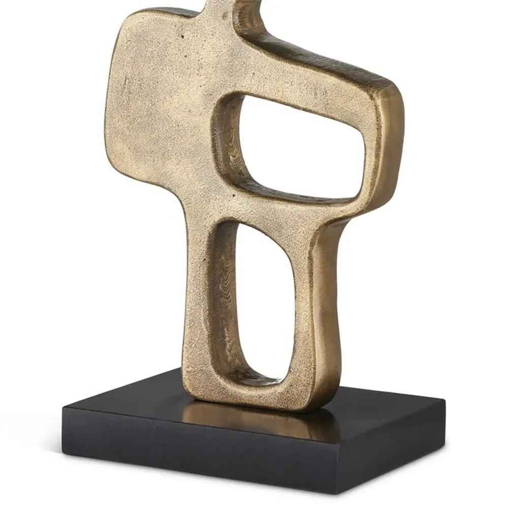 Meldi Granite Base Table Lamp - Antique Brass, Aluminum