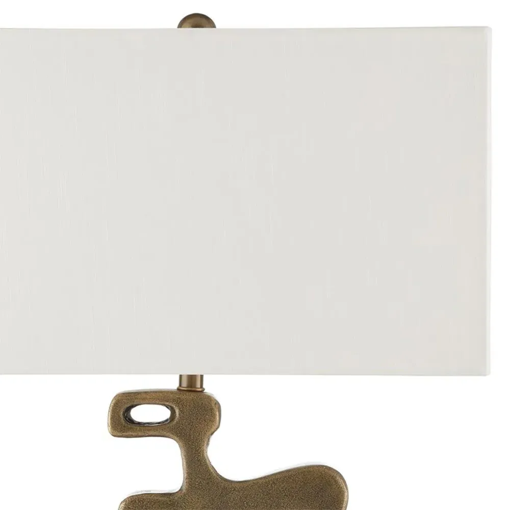 Meldi Granite Base Table Lamp - Antique Brass, Aluminum