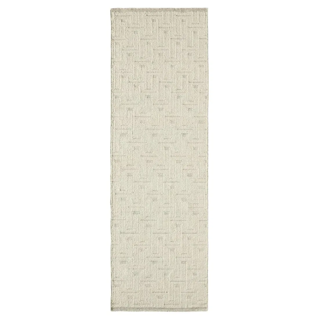 Melina Taren Textured Solid Rug - Cream, Wool