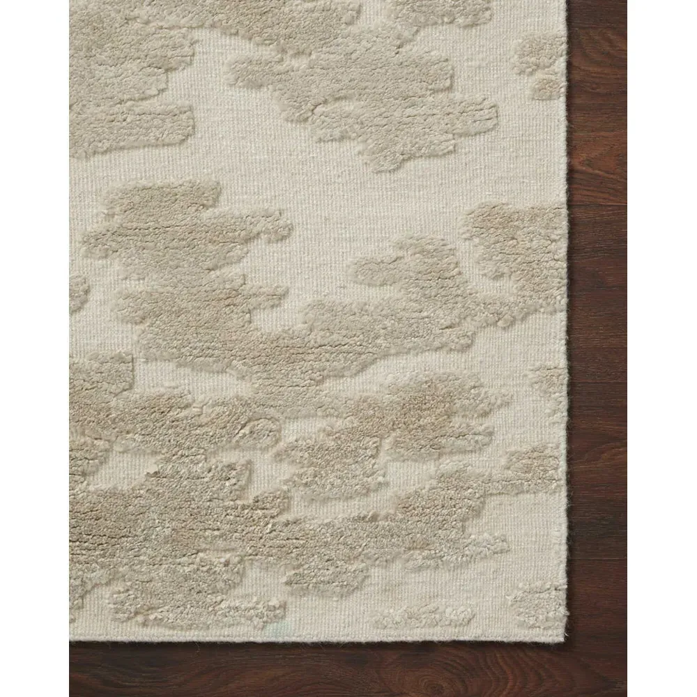 Meliora Patterned Hand Knotted Rug - Beige, Wool