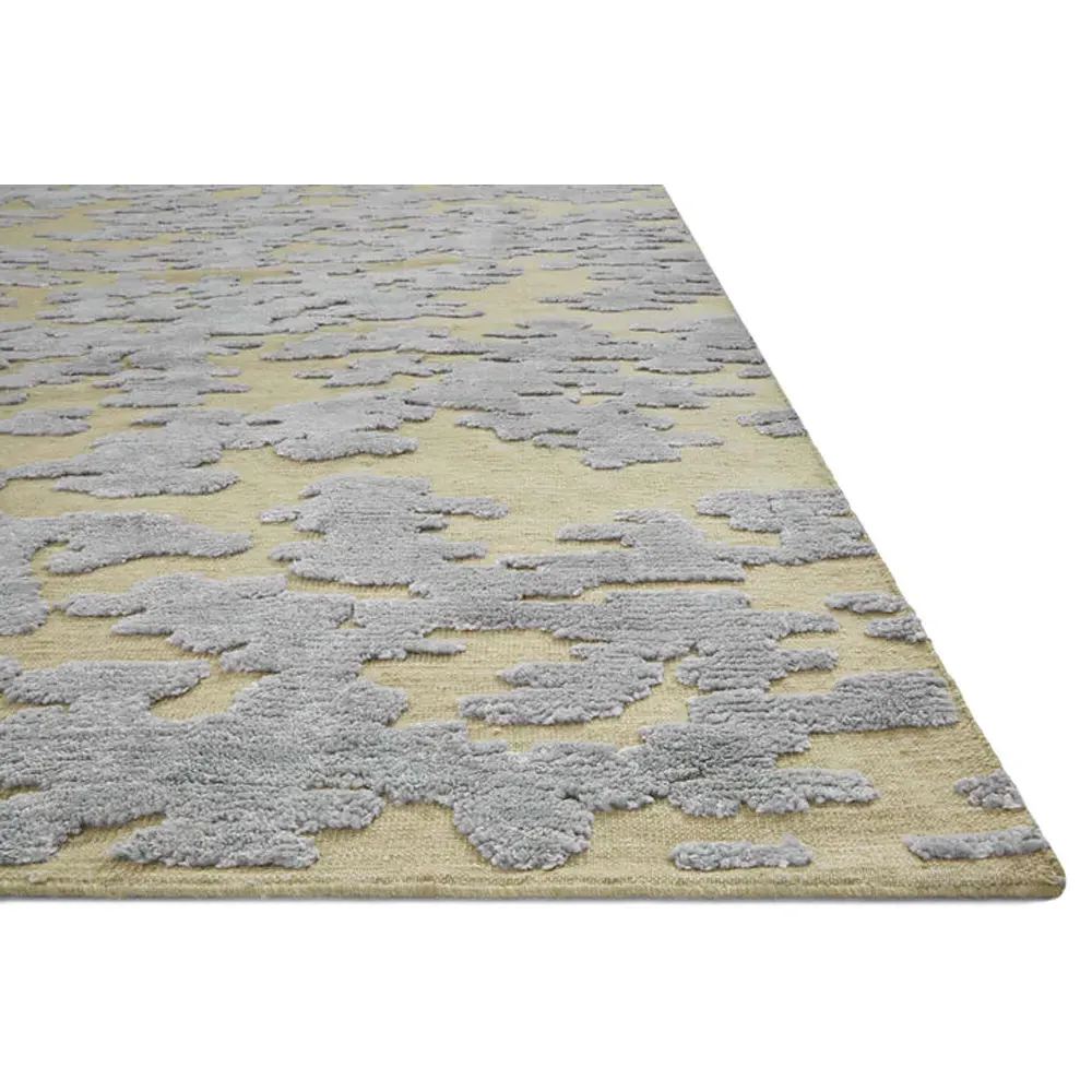Meliora Patterned Hand Knotted Rug - Grey, Wool