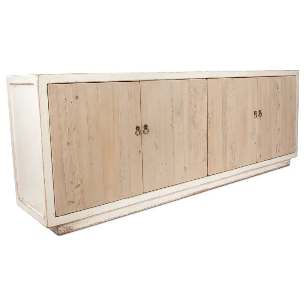 Melissa Sideboard Buffet with Doors - White, Pine