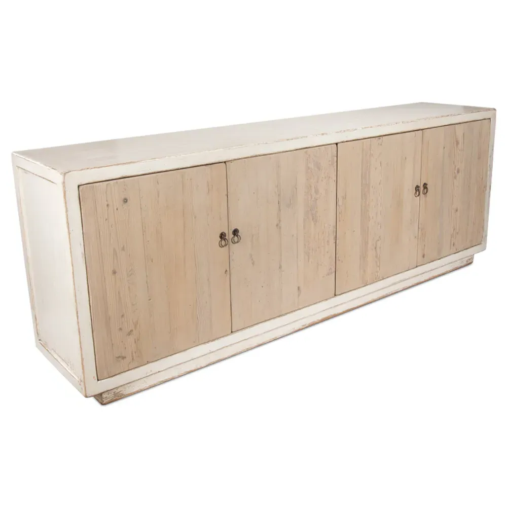Melissa Sideboard Buffet with Doors - White, Pine
