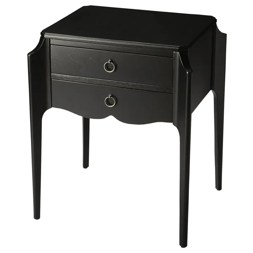 Mell Side End Table - Black, Wood image