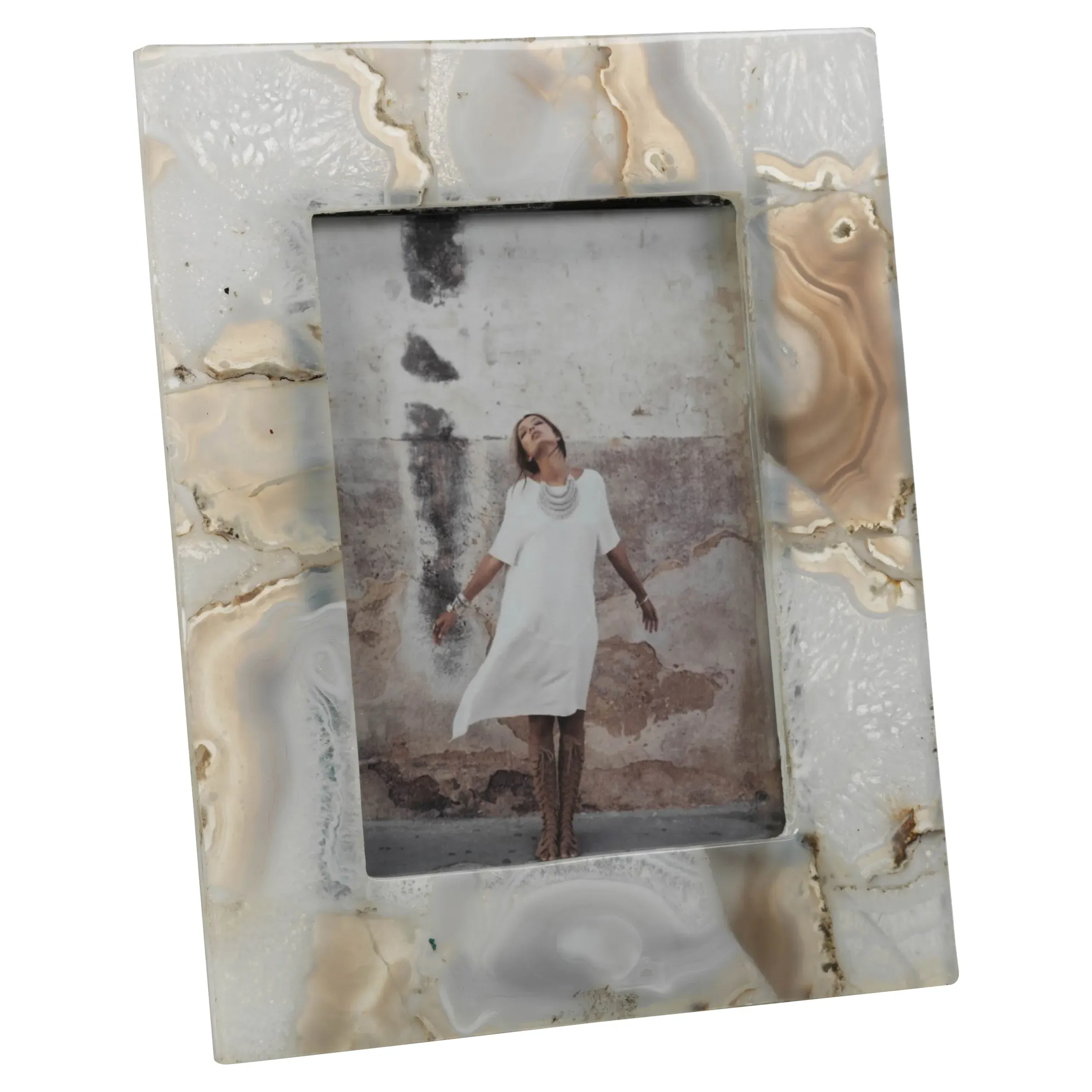 Melrose 5x7 Photo Frame - Ivory, Chalcedony