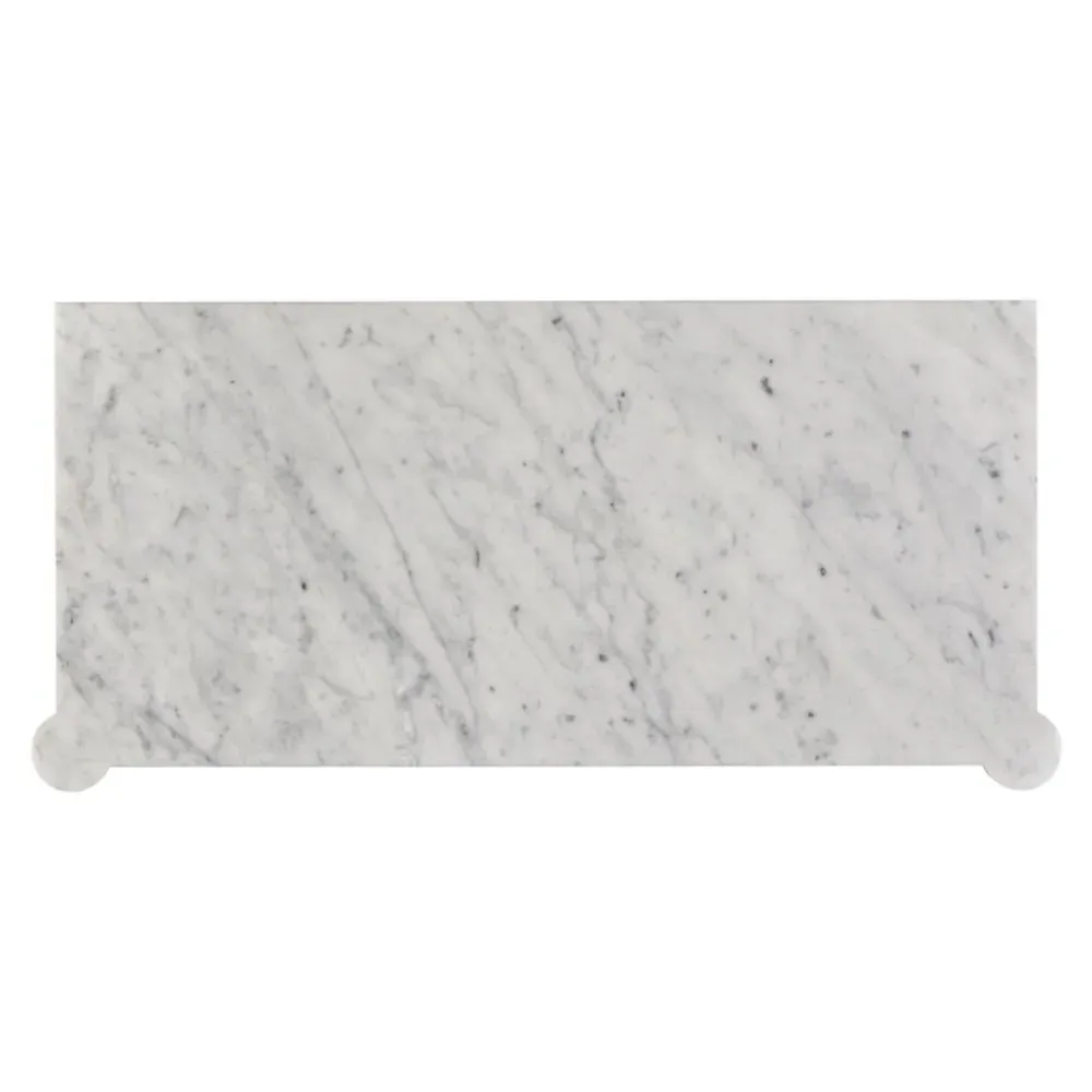 Melrose Bachelor Chest - White Marble, Mink Brown Wood