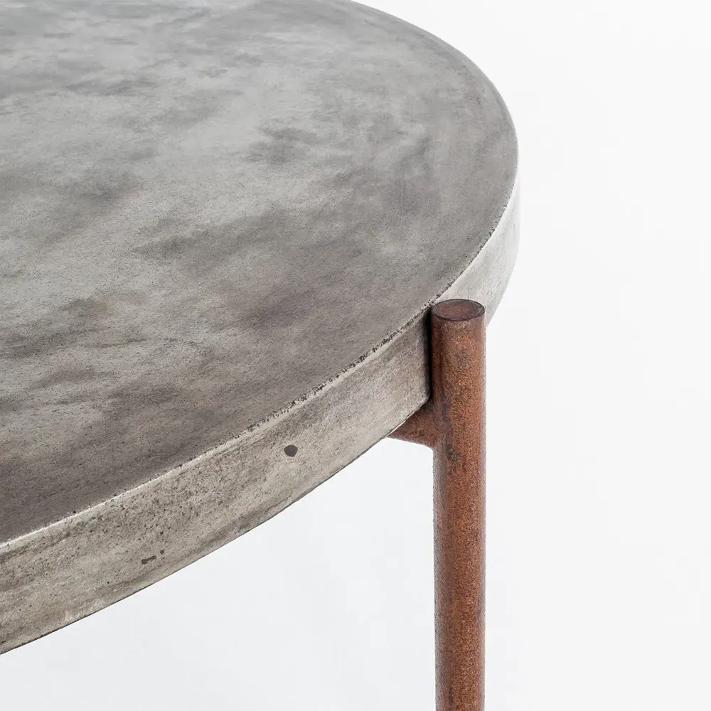 Memphis Round Outdoor Coffee Table - Grey, Concrete