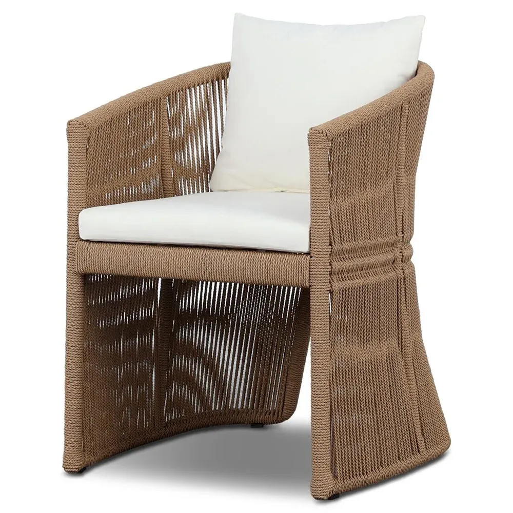 Mercer Rope Outdoor Dining Arm Chair - Natural, Polyethylene