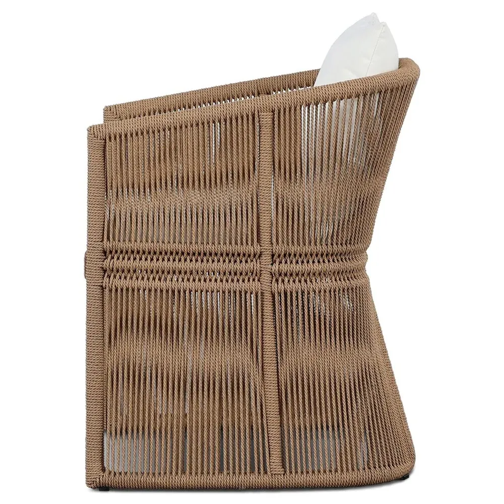 Mercer Rope Outdoor Dining Arm Chair - Natural, Polyethylene