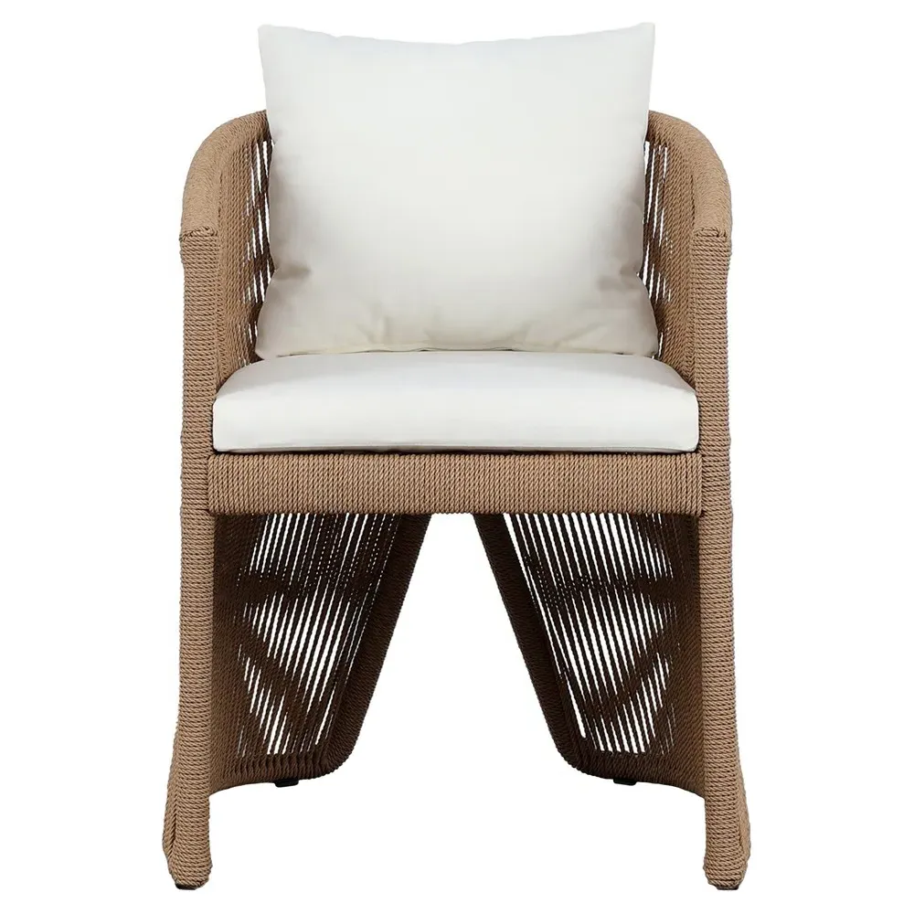 Mercer Rope Outdoor Dining Arm Chair - Natural, Polyethylene