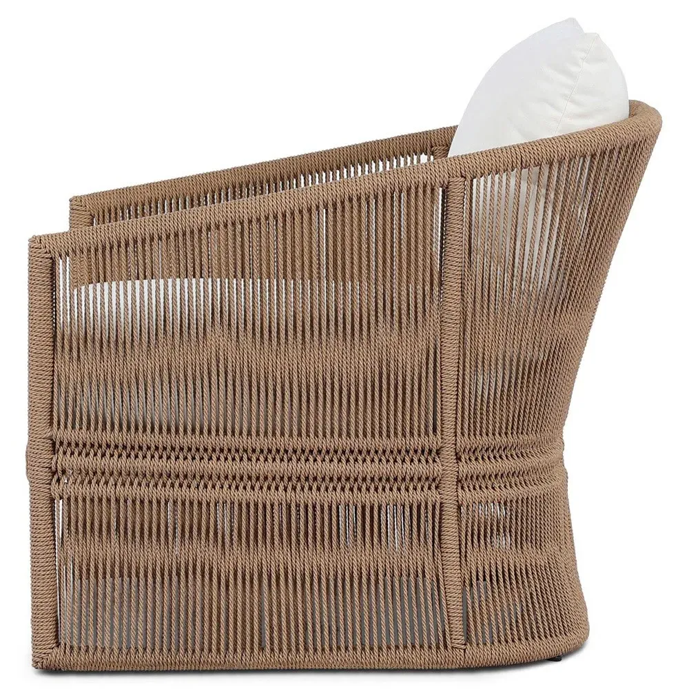 Mercer Woven Outdoor Dining Arm Chair - Natural, Polyethylene