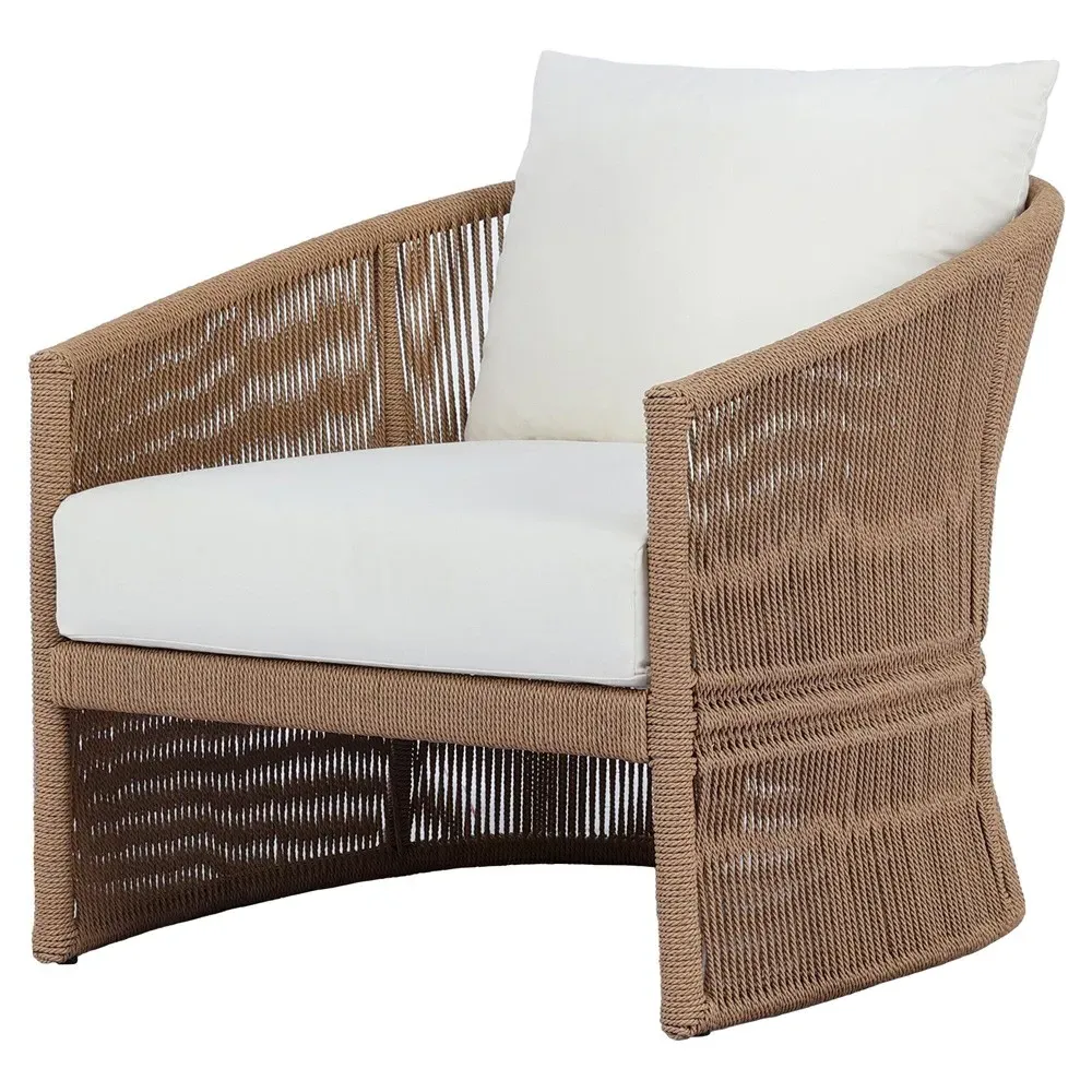 Mercer Woven Outdoor Dining Arm Chair - Natural, Polyethylene