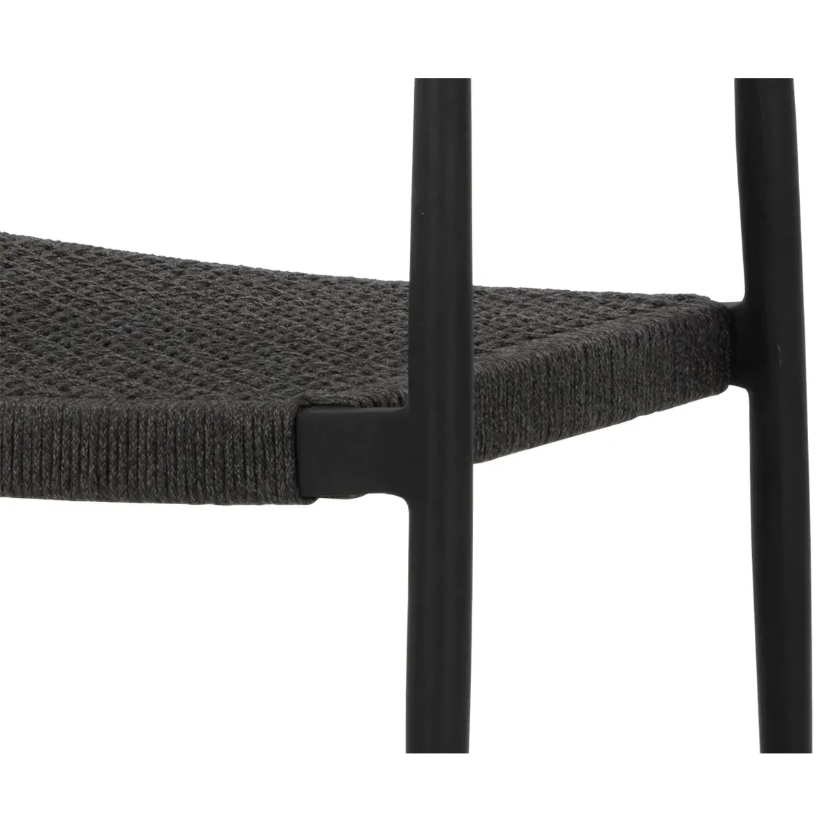 Mercia Outdoor Dining Arm Chair Set of 2 - Black, Woven Rope