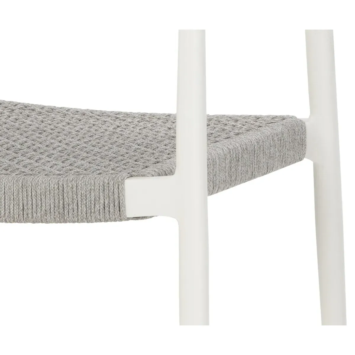 Mercia Outdoor Dining Arm Chair Set of 2 - White, Woven Rope