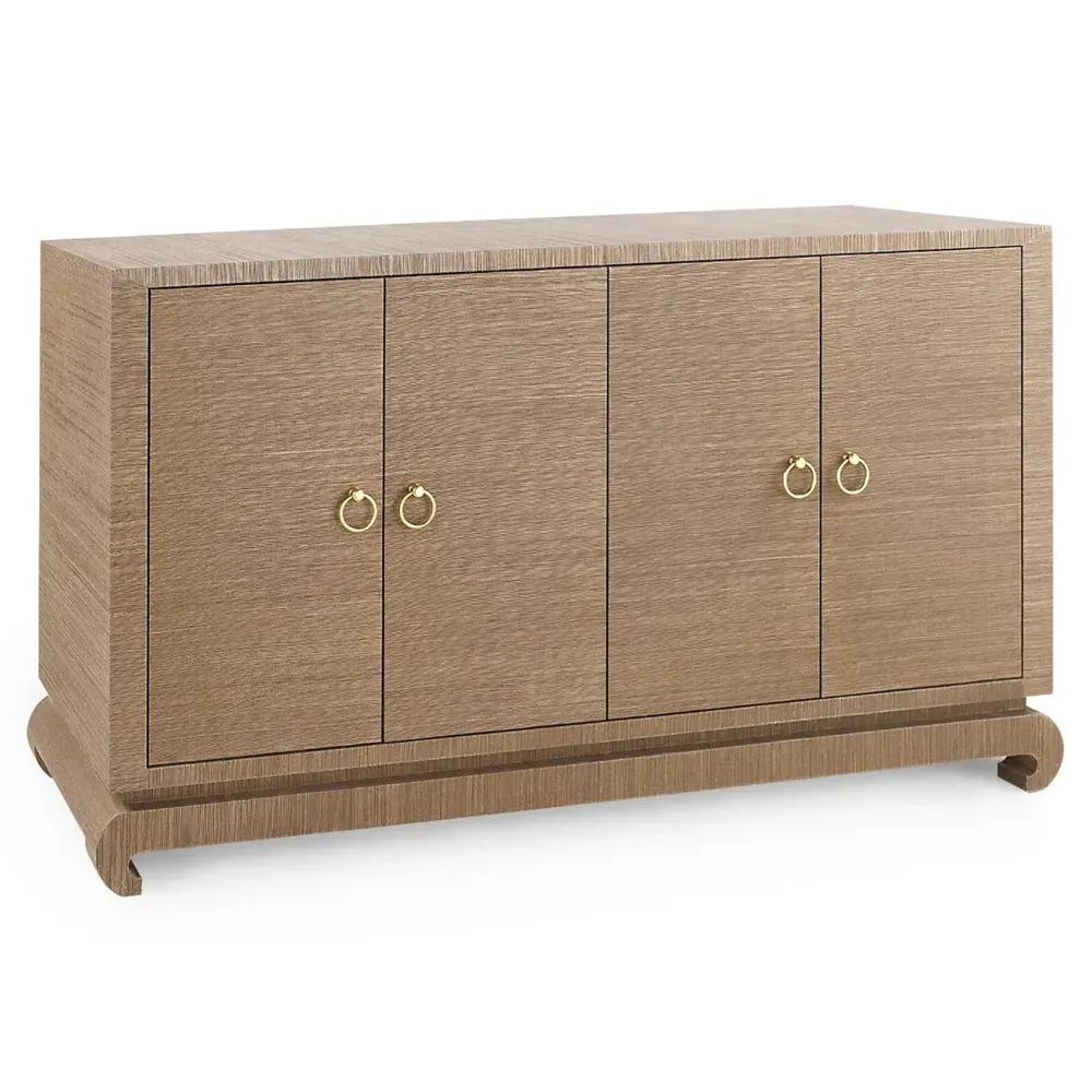 Meredith Chow Cabinet - Brown, Grasscloth