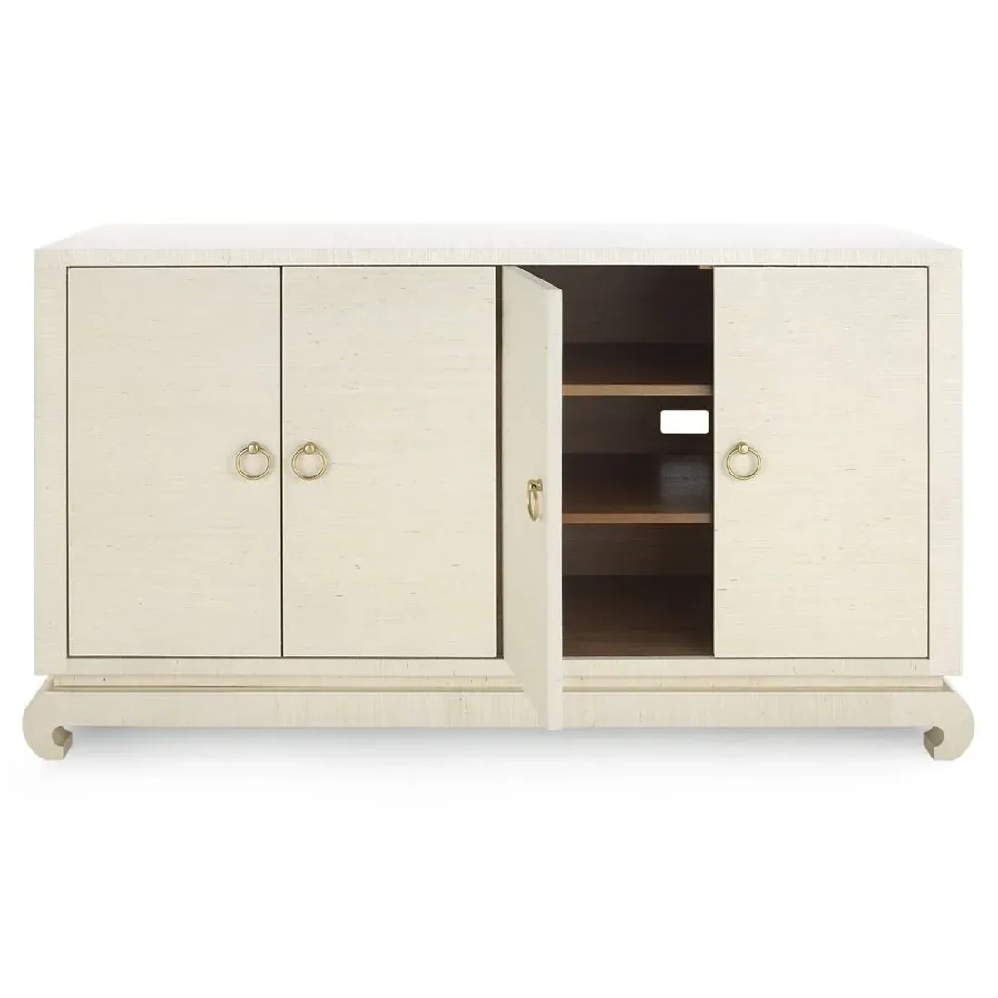 Meredith Chow Cabinet - Natural, Grasscloth