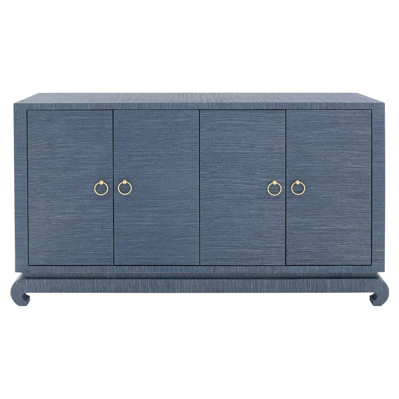 Meredith Chow Cabinet - Navy Blue, Grasscloth