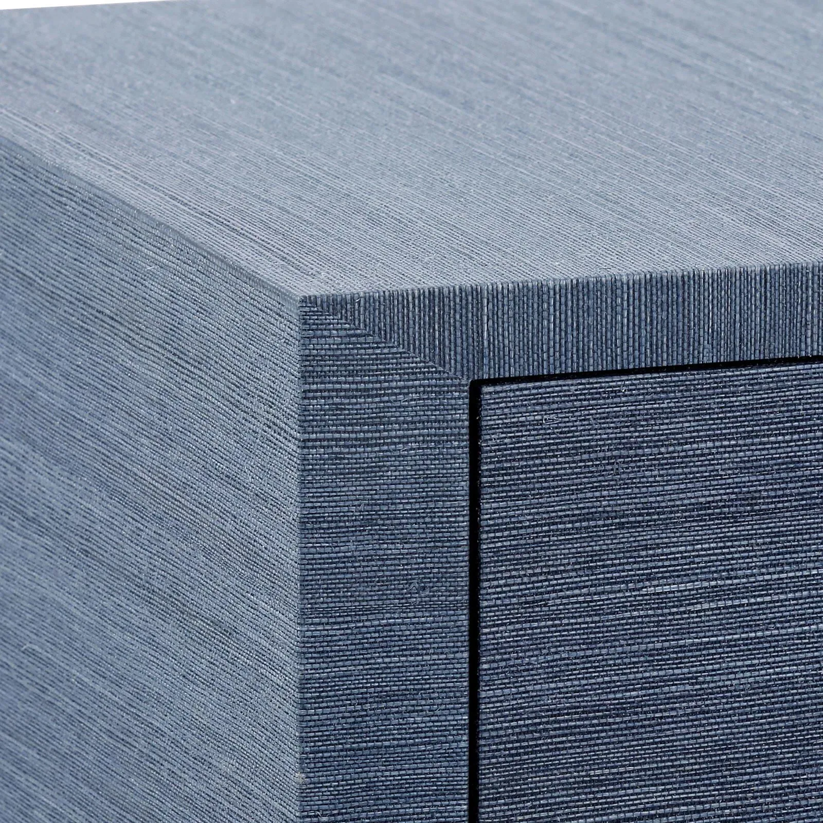 Meredith Chow Cabinet - Navy Blue, Grasscloth