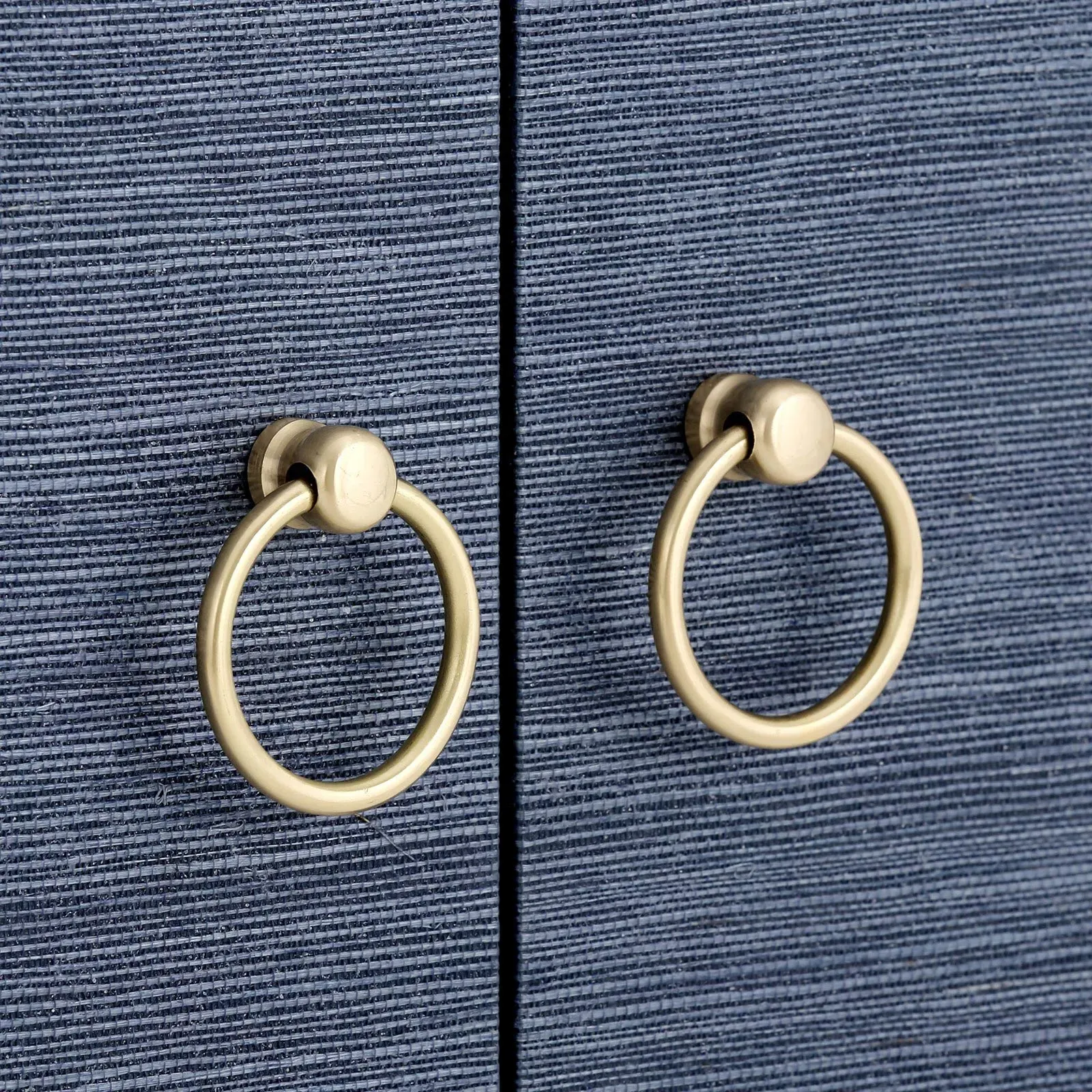 Meredith Chow Cabinet - Navy Blue, Grasscloth