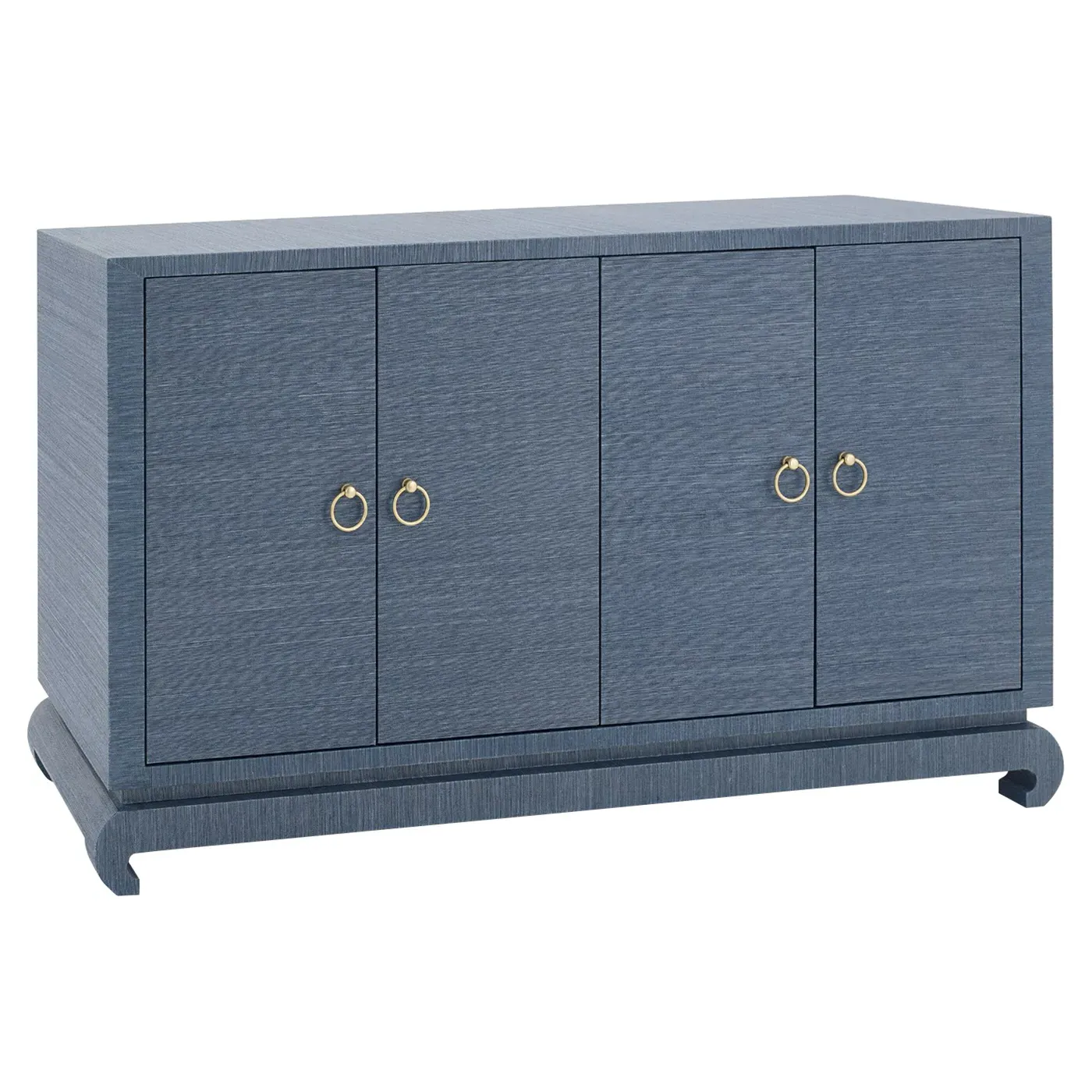 Meredith Chow Cabinet - Navy Blue, Grasscloth